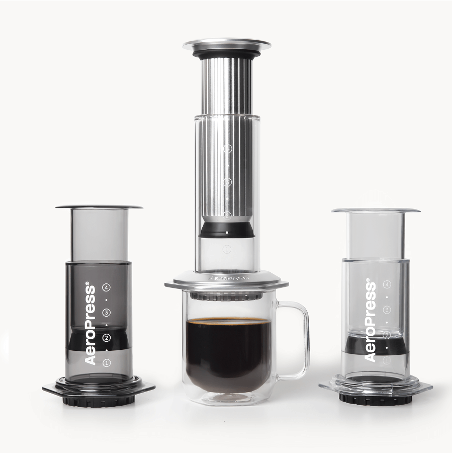 AeroPress Double Wall Glass Coffee Mug - 2 Pack - Drinkware Design for Coffee Routines