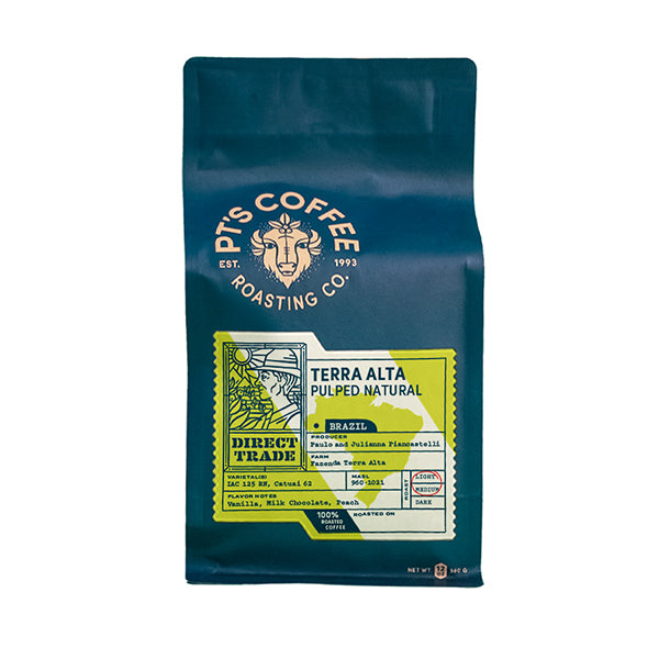Terra Alta Pulped Natural 12 oz - Coffee Beans for Home and Office Brewing