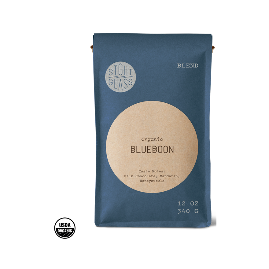 Organic Blueboon 12 oz - Coffee Beans for Home and Office Brewing