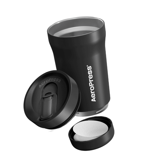 AeroPress Travel Coffee Tumbler - Stainless Steel - Drinkware Design for Coffee Routines