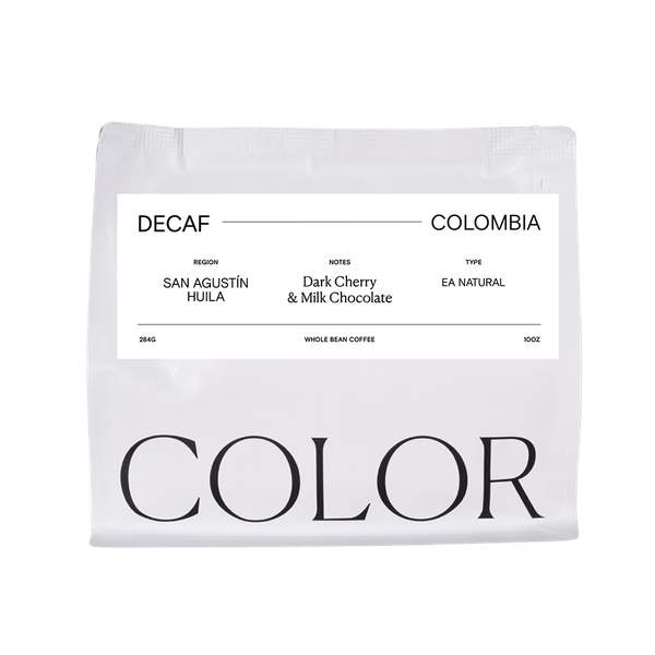 Decaf Colombia San Agustin 10 oz - Coffee Beans for Home and Office Brewing