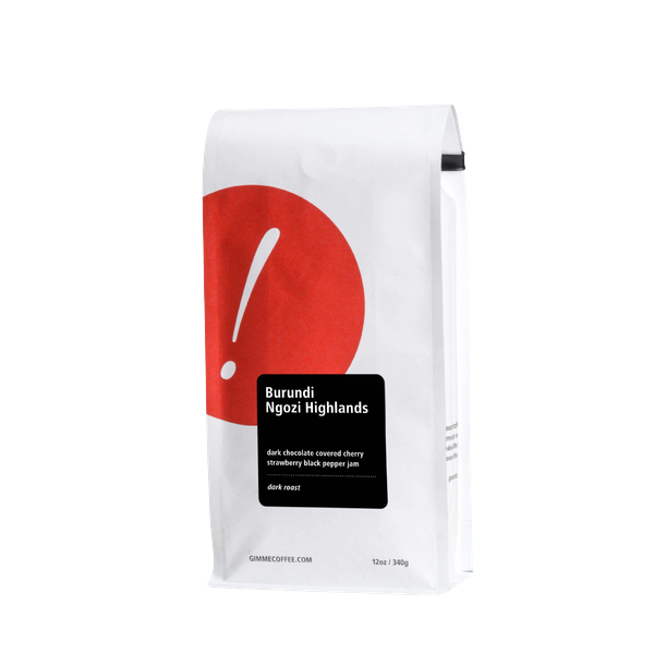 Burundi Ngozi Highlands Dark Roast 12 oz - Coffee Beans for Home and Office Brewing