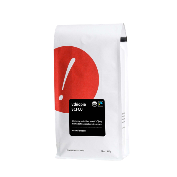 Ethiopia SCFCU Fairtrade Organic 12 oz - Coffee Beans for Home and Office Brewing