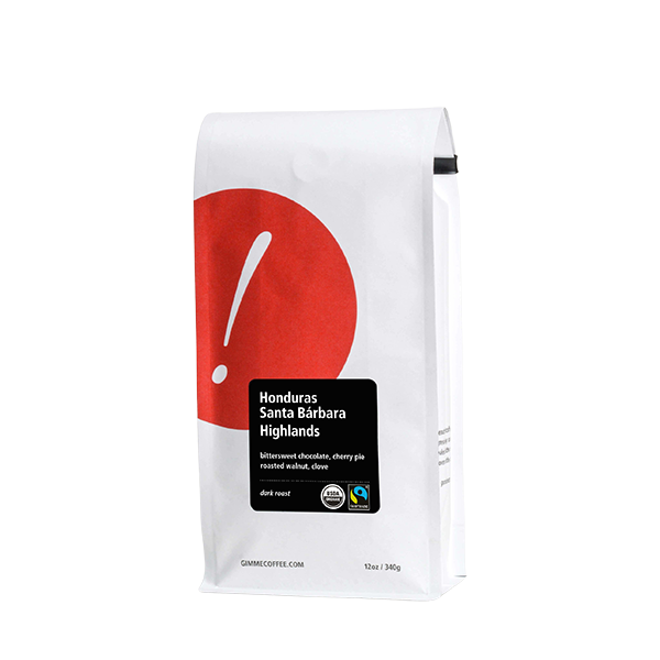 Honduras Santa Barbara Highlands Dark Org FT 12 oz - Coffee Beans for Home and Office Brewing