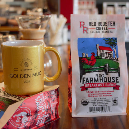 Organic Floyd Farmhouse Breakfast Blend - Coffee Beans for Home and Office Brewing