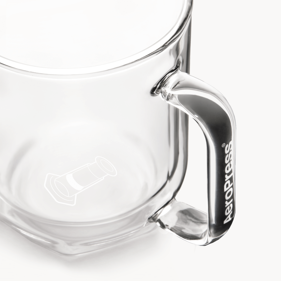 AeroPress Double Wall Glass Coffee Mug - 2 Pack - Drinkware Design for Coffee Routines