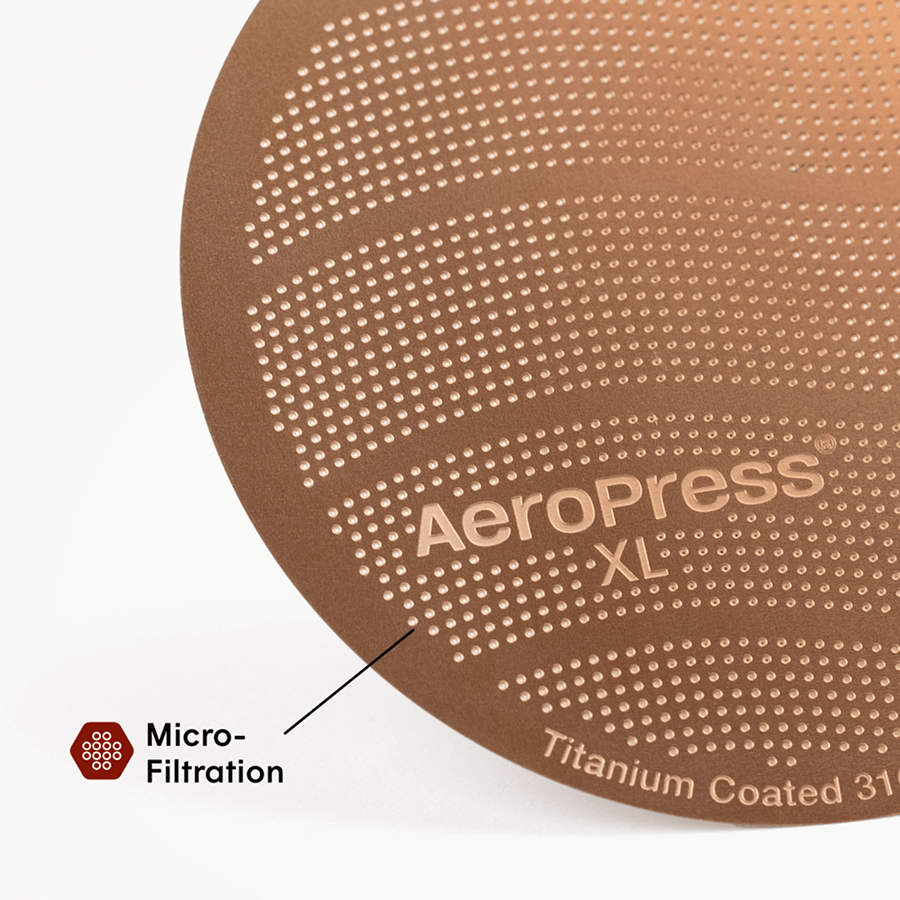 AeroPress Gold Tone Filter - XL - Brewing Filter Accessory for Daily Coffee