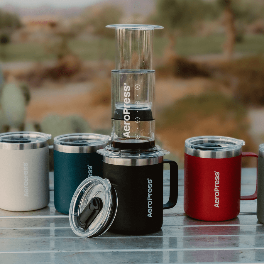 AeroPress Travel Coffee Mug - Stainless Steel - Drinkware Design for Coffee Routines