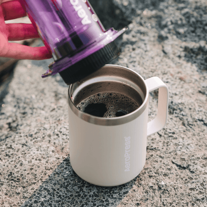 AeroPress Travel Coffee Mug - Stainless Steel - Drinkware Design for Coffee Routines