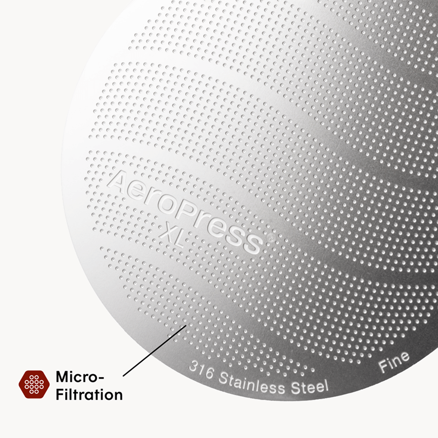 AeroPress Stainless Steel Filter - XL - Brewing Filter Accessory for Daily Coffee