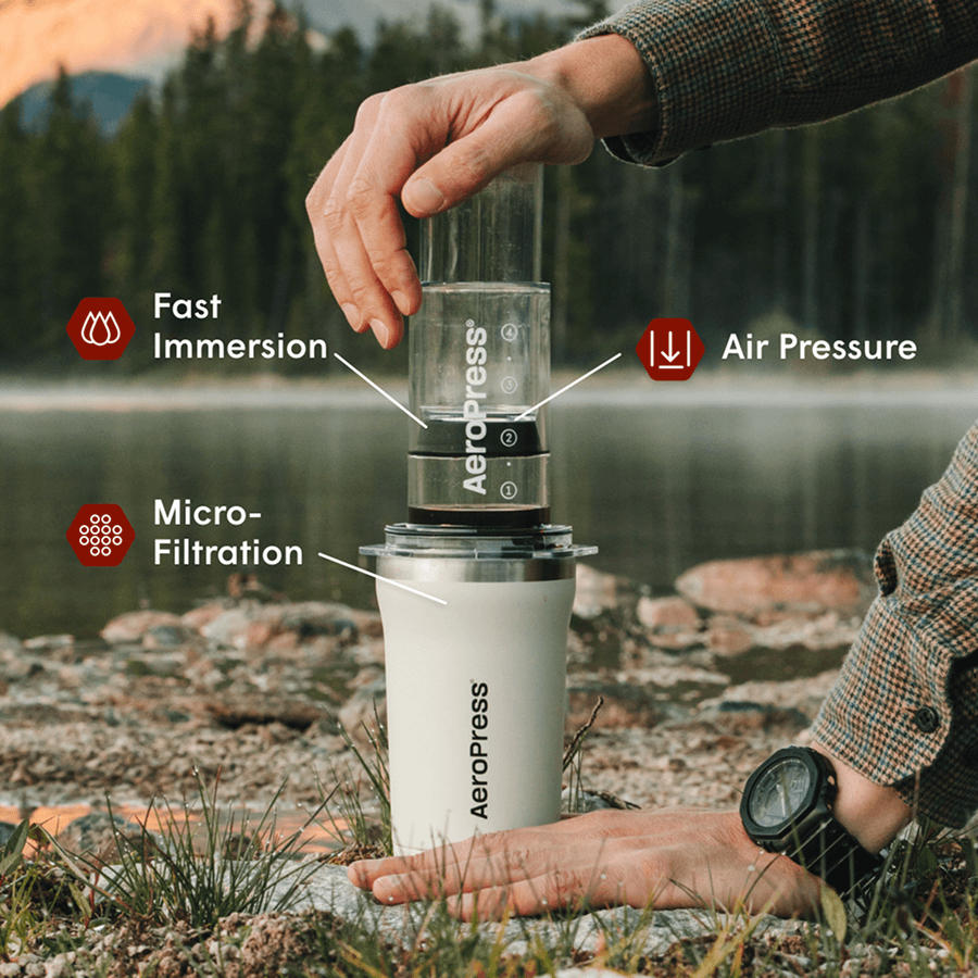 AeroPress Coffee Maker - Go Plus - Coffee Maker for Quick Daily Preparation