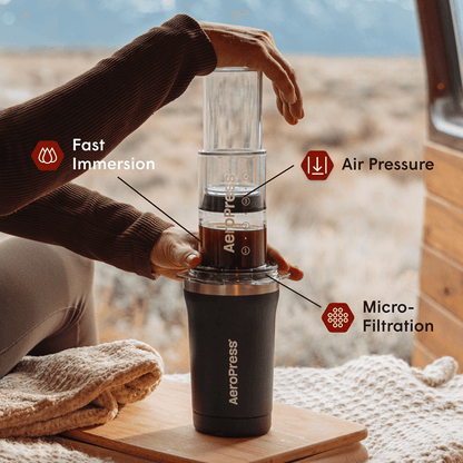 AeroPress Coffee Maker - Go Plus - Coffee Maker for Quick Daily Preparation