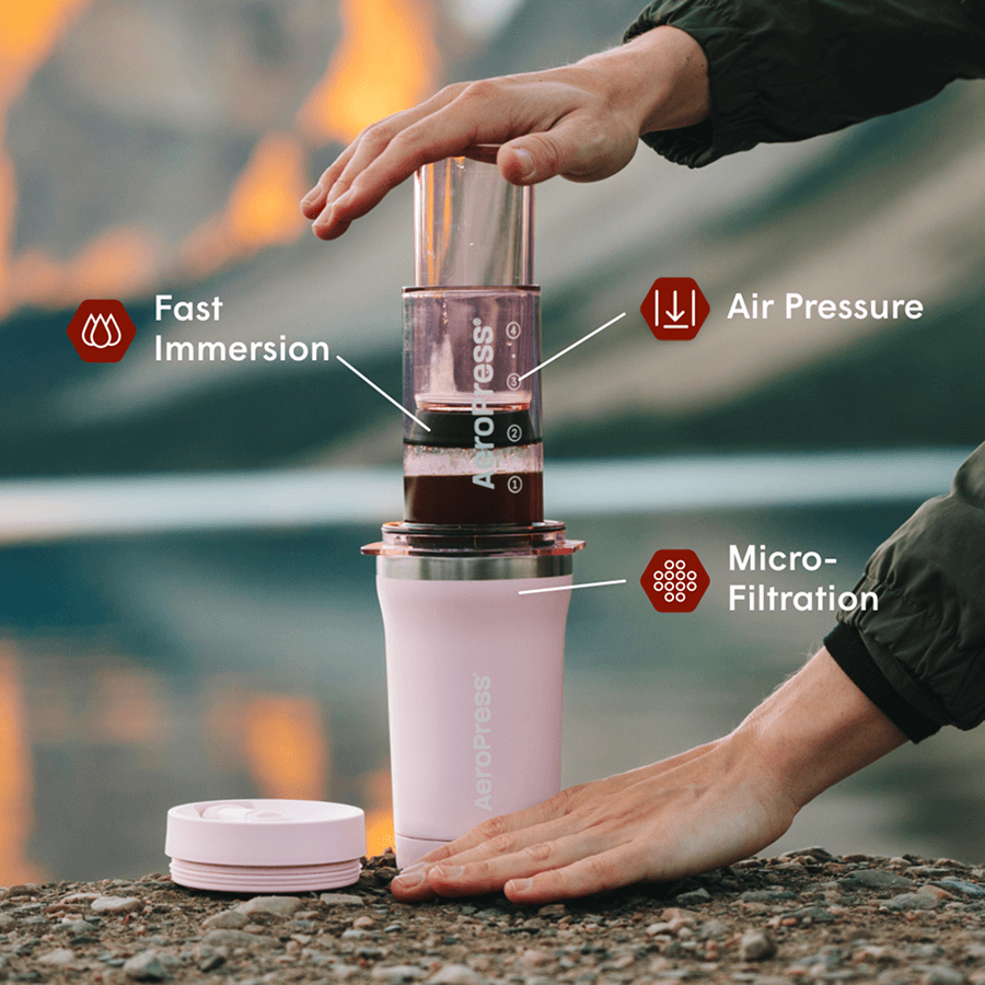 AeroPress Coffee Maker - Go Plus - Coffee Maker for Quick Daily Preparation