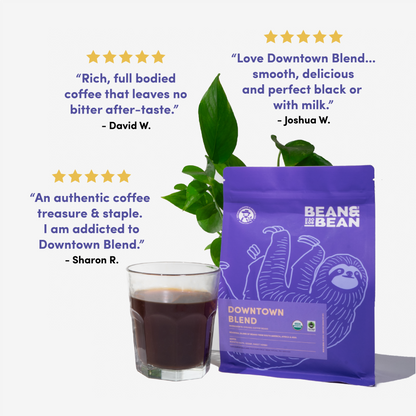 Downtown Blend Organic & Fair Trade - Coffee Beans for Home and Office Brewing