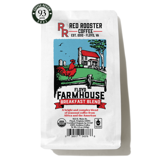 Organic Floyd Farmhouse Breakfast Blend - Coffee Beans for Home and Office Brewing