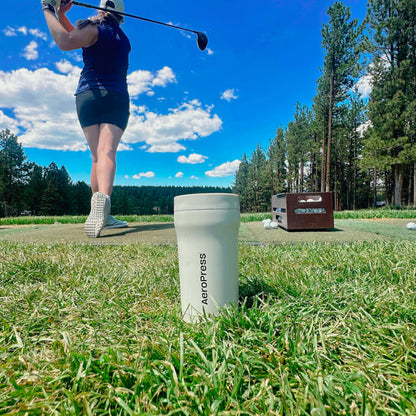 AeroPress Travel Coffee Tumbler - Stainless Steel - Drinkware Design for Coffee Routines