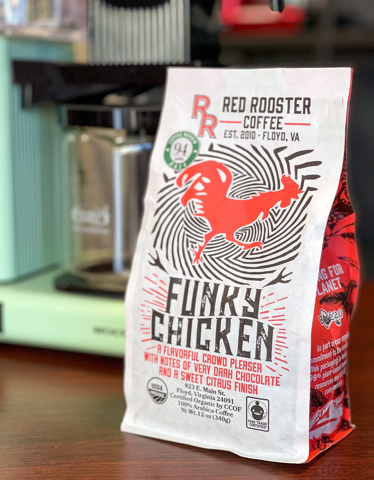 Organic Funky Chicken - Coffee Beans for Home and Office Brewing