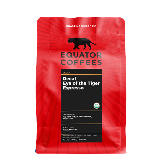Decaf Eye Of The Tiger 12 oz - Coffee Beans for Home and Office Brewing