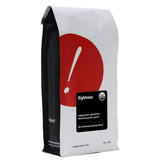 Righteous (Organic) 12 oz - Coffee Beans for Home and Office Brewing