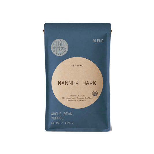 Organic Banner Dark 12 oz - Coffee Beans for Home and Office Brewing