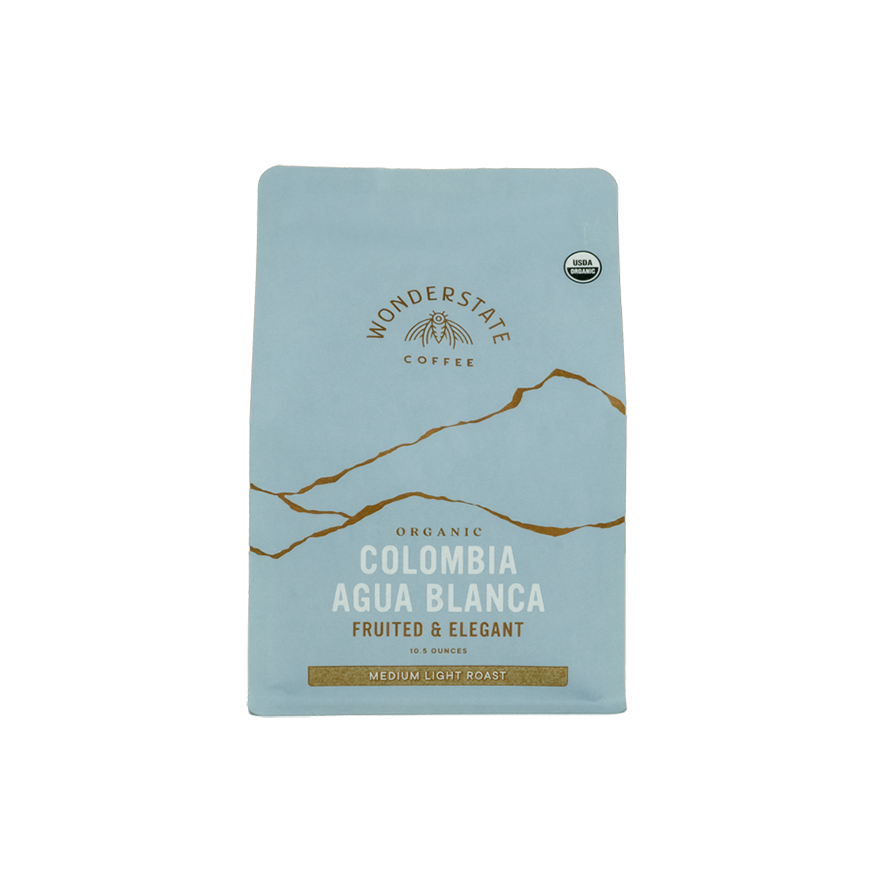 Organic Colombia Agua Blanca 10.5 oz - Coffee Beans for Home and Office Brewing