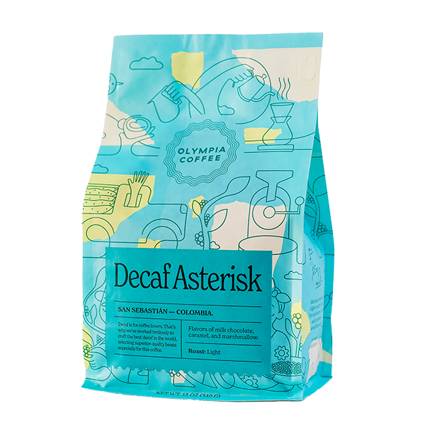 Decaf Asterisk 12 oz - Coffee Beans for Home and Office Brewing