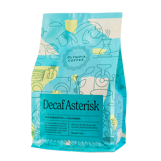 Decaf Asterisk 12 oz - Coffee Beans for Home and Office Brewing
