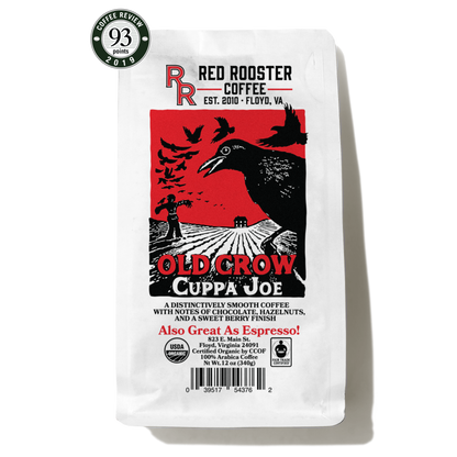 Organic Old Crow Cuppa Joe - Coffee Beans for Home and Office Brewing