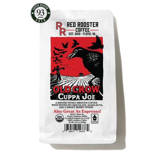 Organic Old Crow Cuppa Joe - Coffee Beans for Home and Office Brewing