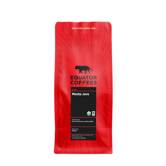 Mocha Java Fair Trade Organic 2 lb - Coffee Beans for Home and Office Brewing