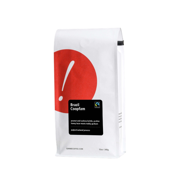 Brazil Coopfam Certified Fairtrade 2 lb - Coffee Beans for Home and Office Brewing