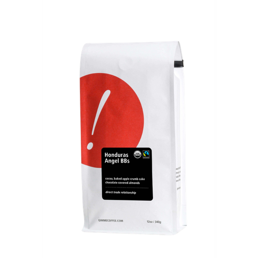 Honduras Angel BBs Fairtrade Organic 12 oz - Coffee Beans for Home and Office Brewing