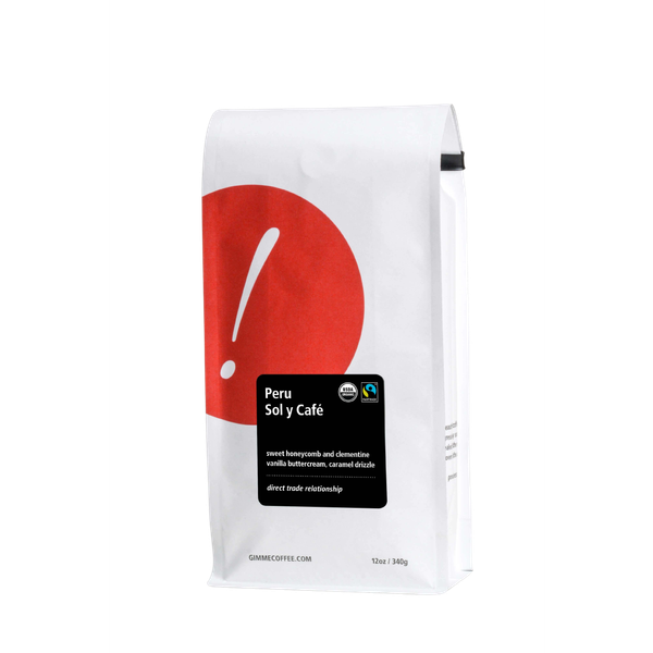 Peru Sol Y Cafe Fairtrade Organic 2 lb - Coffee Beans for Home and Office Brewing
