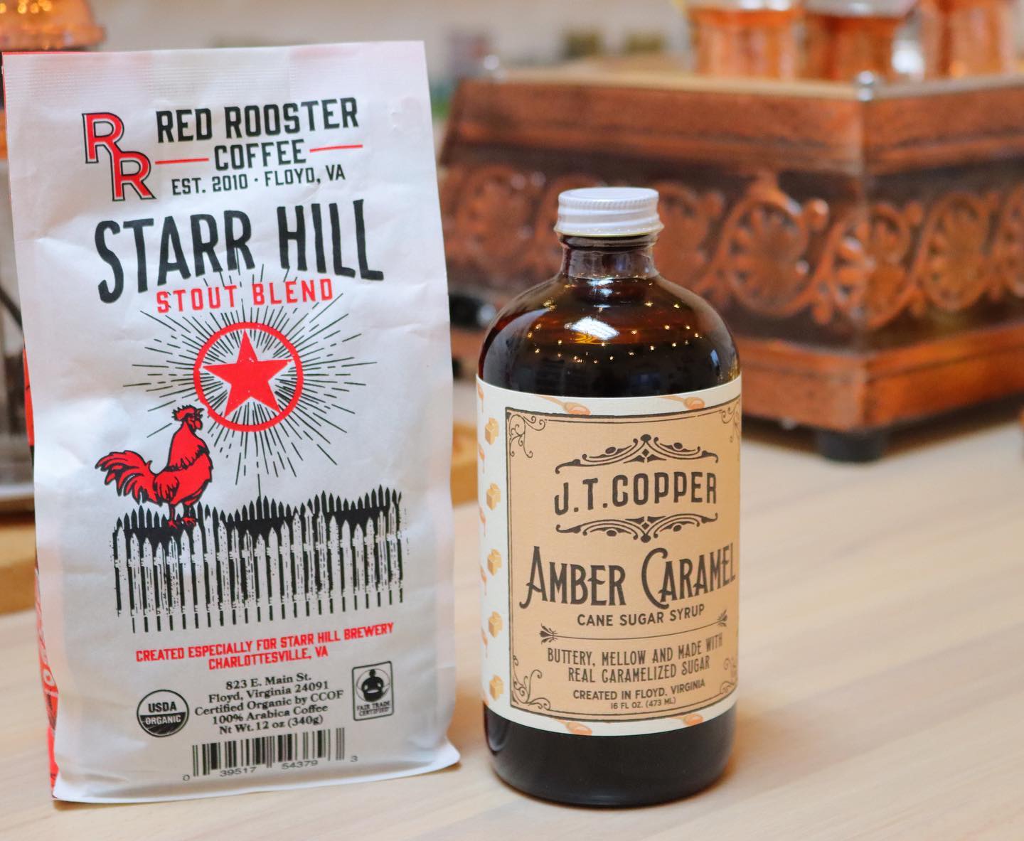 Organic Starr Hill Stout Blend - Coffee Beans for Home and Office Brewing
